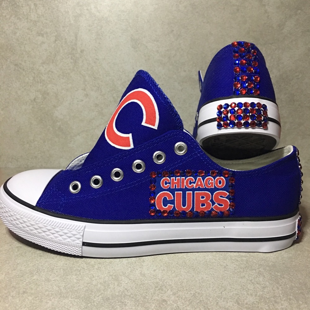 COMPASS BRAND MLB CHICAGO CUBS WOMEN BLING SHOES